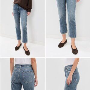 Agolde Riley Crop / Frequency mid blue / size 25 - 26.5" inseam